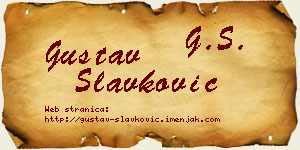 Gustav Slavković vizit kartica